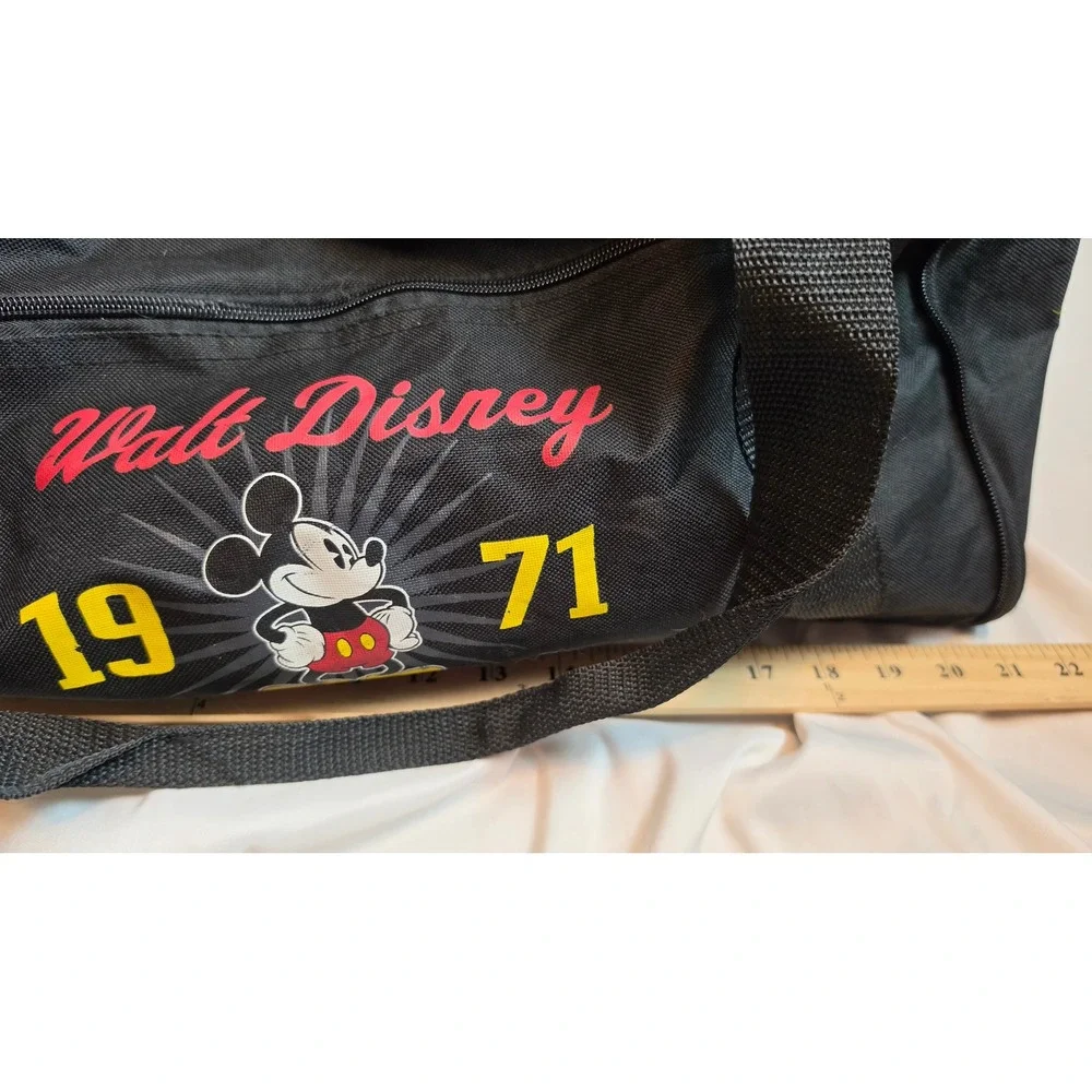 Disney Parks Walt Disney World 1971 Mickey Mouse Duffel Bag Black Travel Gym Bag